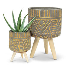 Load image into Gallery viewer, Small Angle Lined Tripod Planter