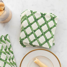Load image into Gallery viewer, Cocktail Napkins - Green Lattice