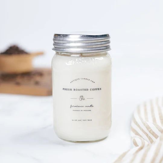 Antique Candle Company Fresh Roasted Coffee Mason Jar Candle, Large