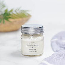 Load image into Gallery viewer, Antique Candle Company -  Coastal Linen Mason Jar Candle, Small