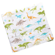 Load image into Gallery viewer, Cotton Muslin Swaddle Blanket - Dino