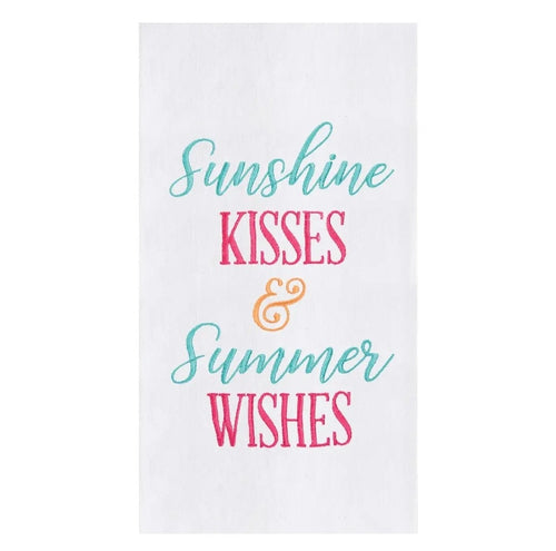Sunshine Kisses and Summertime Wishes Tea Towel