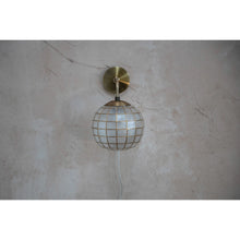 Load image into Gallery viewer, Capiz Wall Sconce with Brass Finish