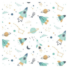 Load image into Gallery viewer, Cotton Muslin Swaddle Blanket - Space