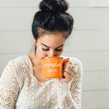 Load image into Gallery viewer, Pumpkin Spice Enamel Campfire Coffee Mug