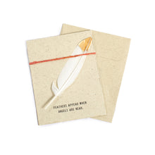 Load image into Gallery viewer, Gold Tipped Feather Card