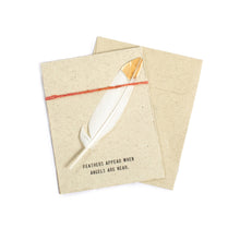 Load image into Gallery viewer, Gold Tipped Feather Card