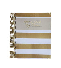 Load image into Gallery viewer, Simply Yours Day Planner - Gold Stripe, undated