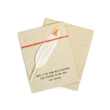 Load image into Gallery viewer, Gold Tipped Feather Card