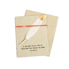 Load image into Gallery viewer, Gold Tipped Feather Card