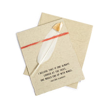 Load image into Gallery viewer, Gold Tipped Feather Card