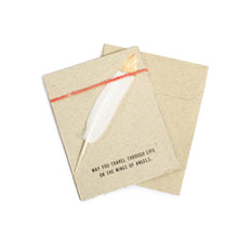 Load image into Gallery viewer, Gold Tipped Feather Card