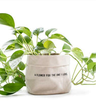 Load image into Gallery viewer, Canvas planter - A Flower For The One I Love