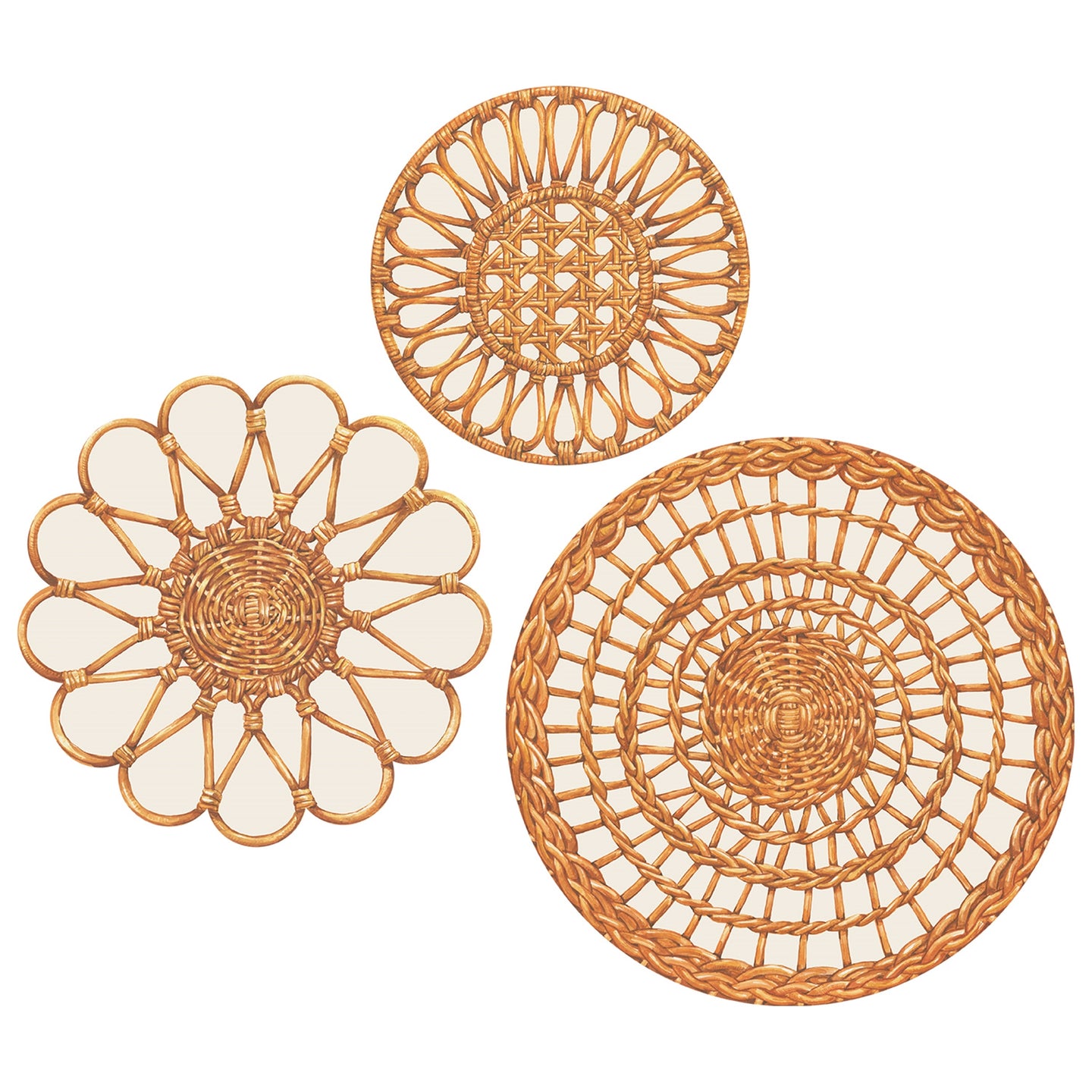 Serving Papers - Rattan Weave