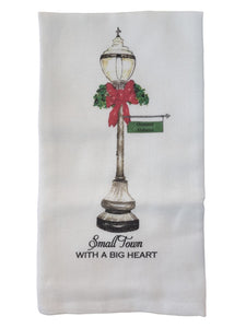 Cotton Tea Towel - Christmas Small Town With a Big Heart Oneonta, Alabama