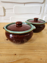 Load image into Gallery viewer, Vintage Brown Glazed Pottery Individual Casserole Dish