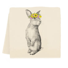 Load image into Gallery viewer, Peaches the Bunny tea towel