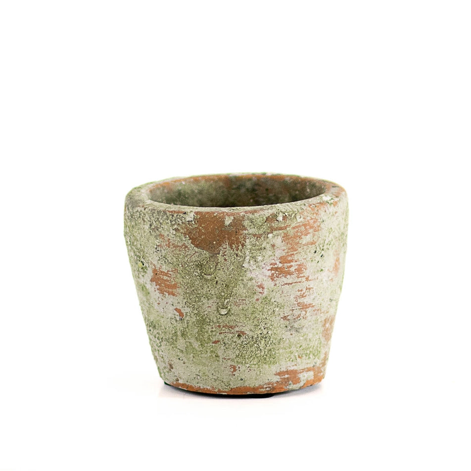 Votive Holder - Terracotta/Antique Green