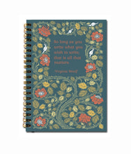 Load image into Gallery viewer, Virginia Woolf Notebook - What You Wish To Write quote