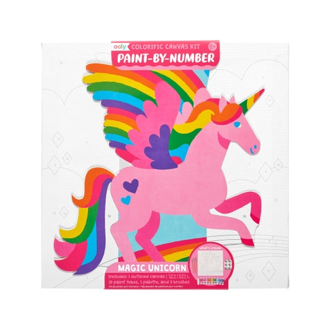 Colorific Canvas Paint By Number Kit: Magic Unicorn
