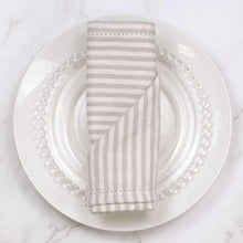 Load image into Gallery viewer, Madison Stripe Napkin - Gray/White