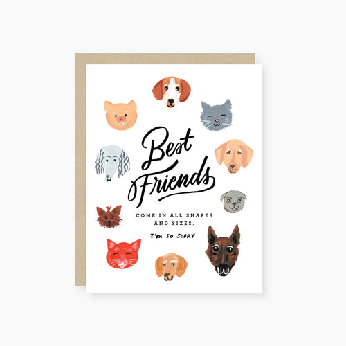 Best Friends Pet Sympathy Greeting Card
