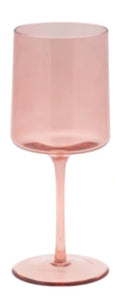 Mid Century Modern Wine Glass - Blush