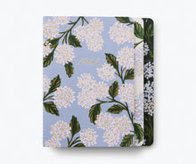 Load image into Gallery viewer, Stitched Hydrangea Notebooks - Set of Three