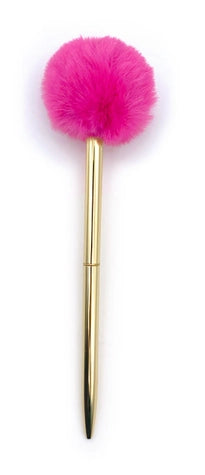 Plushie Pom Pom Pen - Hot Pink