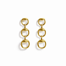 Load image into Gallery viewer, Equestrian Link Drop Earrings