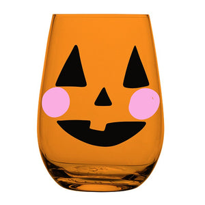 Wine Glass - Halloween Jack-o-Lantern