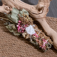 Load image into Gallery viewer, Smudge Wand - Pink Floral with Rose Quartz Crystal