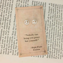 Load image into Gallery viewer, Literary Quote Earrings - Peace