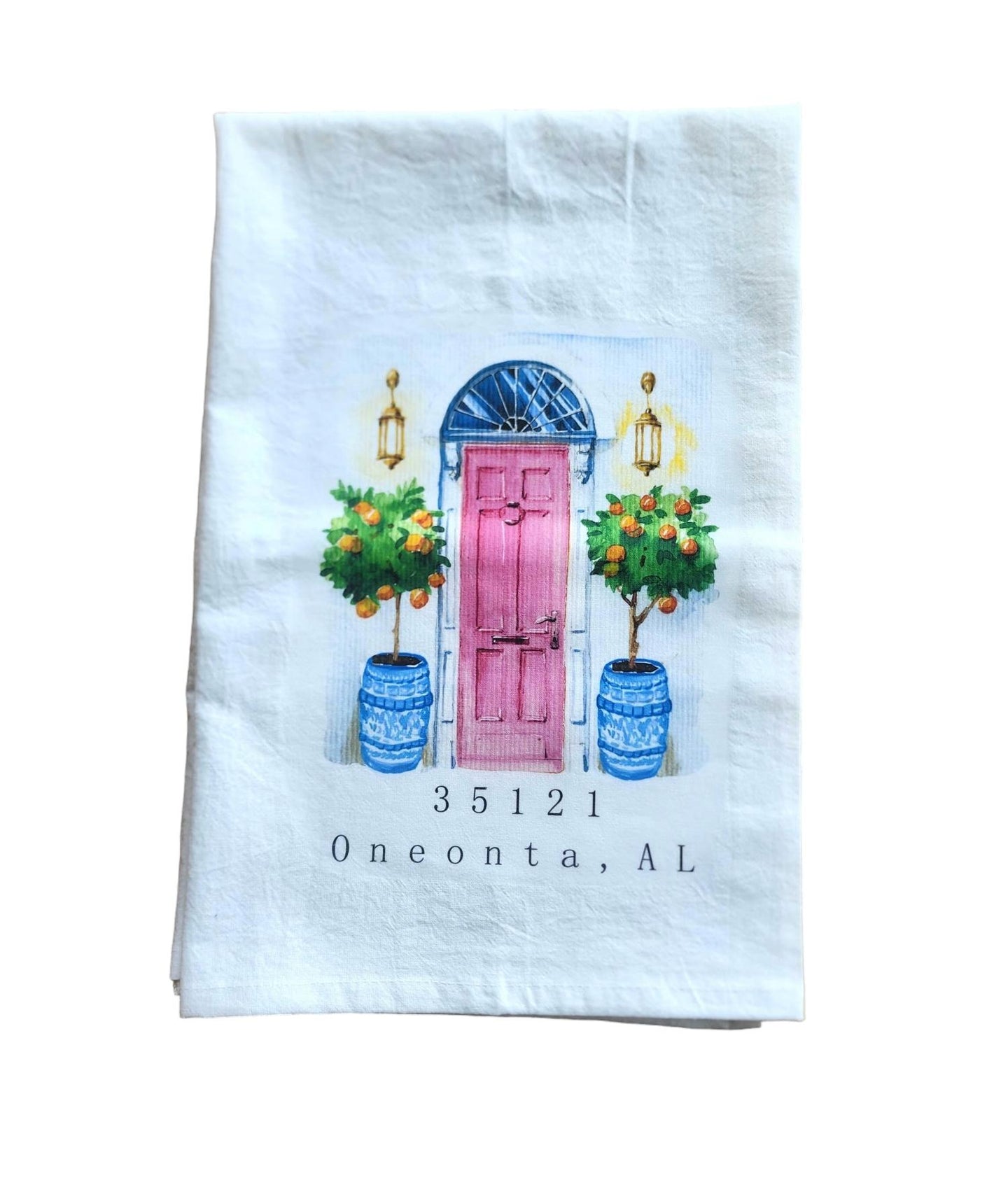 Cotton Tea Towel - 35121 Oneonta, Alabama