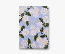 Load image into Gallery viewer, Stitched Hydrangea Notebooks - Set of Three