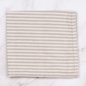 Madison Stripe Napkin - Gray/White