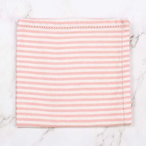 Madison Stripe Napkin - Pink/White