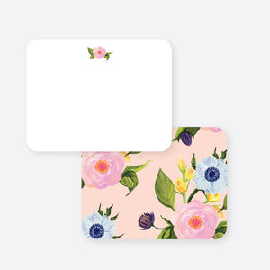 Boxed Flat Note Card Set - Garden Floral