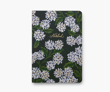 Load image into Gallery viewer, Stitched Hydrangea Notebooks - Set of Three