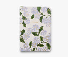 Load image into Gallery viewer, Stitched Hydrangea Notebooks - Set of Three