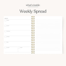 Load image into Gallery viewer, Elyse Breanne Designs Planner - Blue Stripes, undated