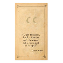 Load image into Gallery viewer, Literary Quote Earrings - Crescent Moon