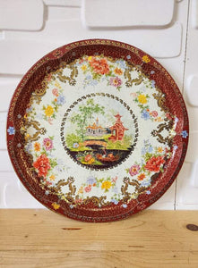 Vintage Daher Decorated Ware Metal Tray - Chinoiserie