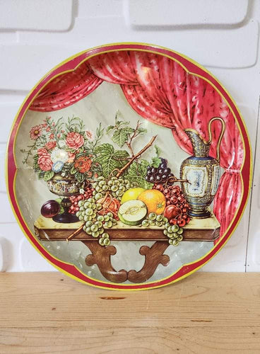Vintage Daher Decorated Ware Metal Tray - Fruit