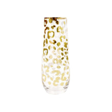 Load image into Gallery viewer, Gold Leopard Champagne Flute