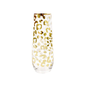 Gold Leopard Champagne Flute