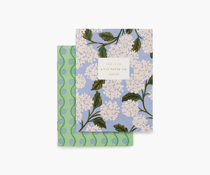 Set of 2 Pocket Notebooks - Hydrangea