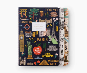 Set of Three Stitched Notebooks - Bon Voyage