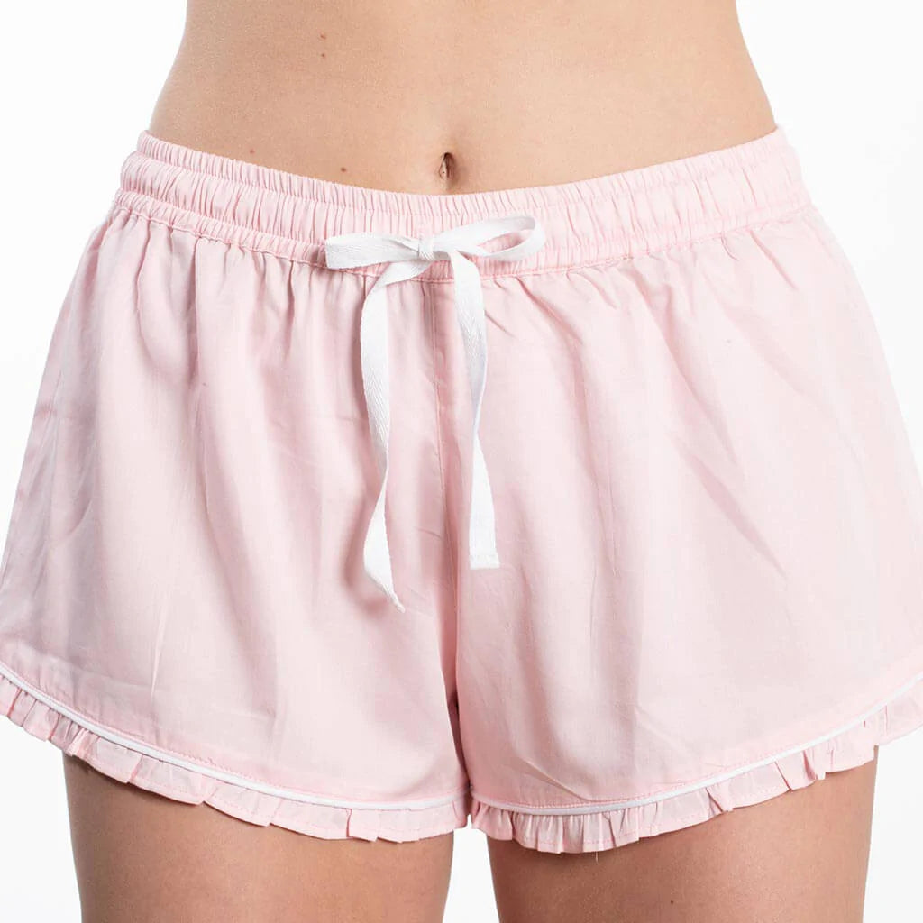 Ruffled Sleep Shorts - Pink