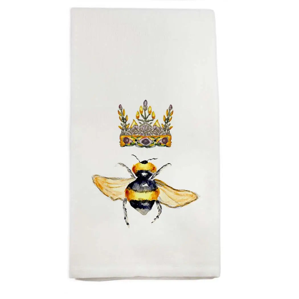 Cotton Tea Towel - Queen Bee